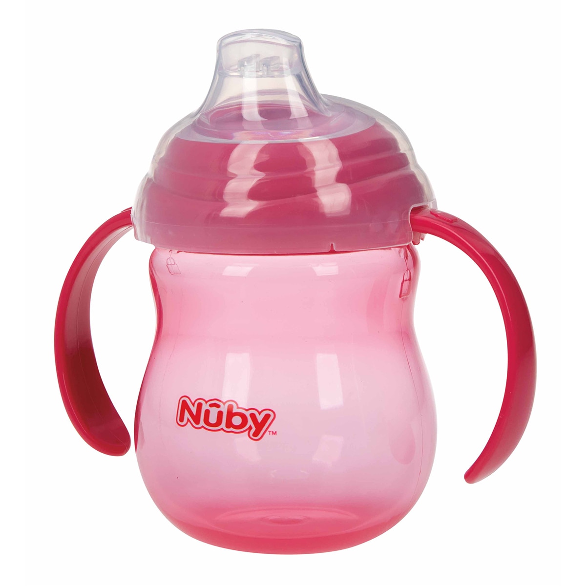 Taza antigoteo lisa con asas rosa - 270ml - 6m+ Rosa-4