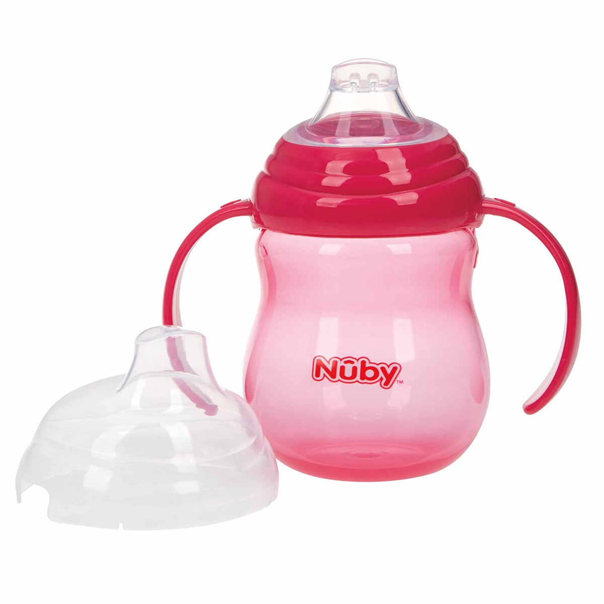 Taza antigoteo lisa con asas rosa - 270ml - 6m+ Rosa-5