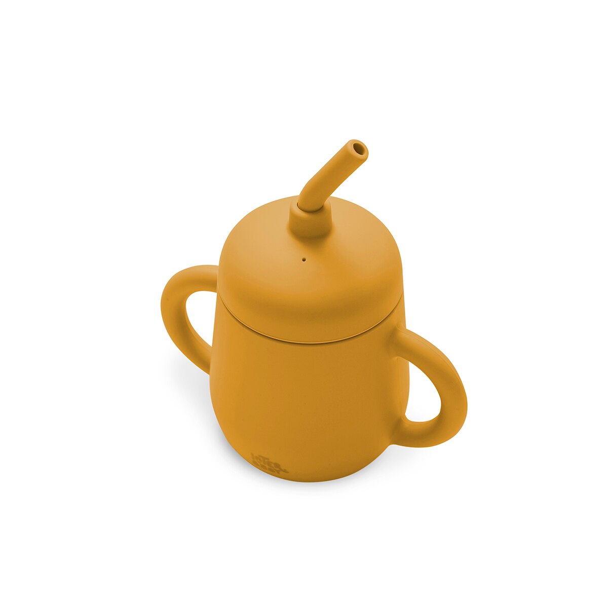 Vaso antigoteo + pajita Mostaza-2