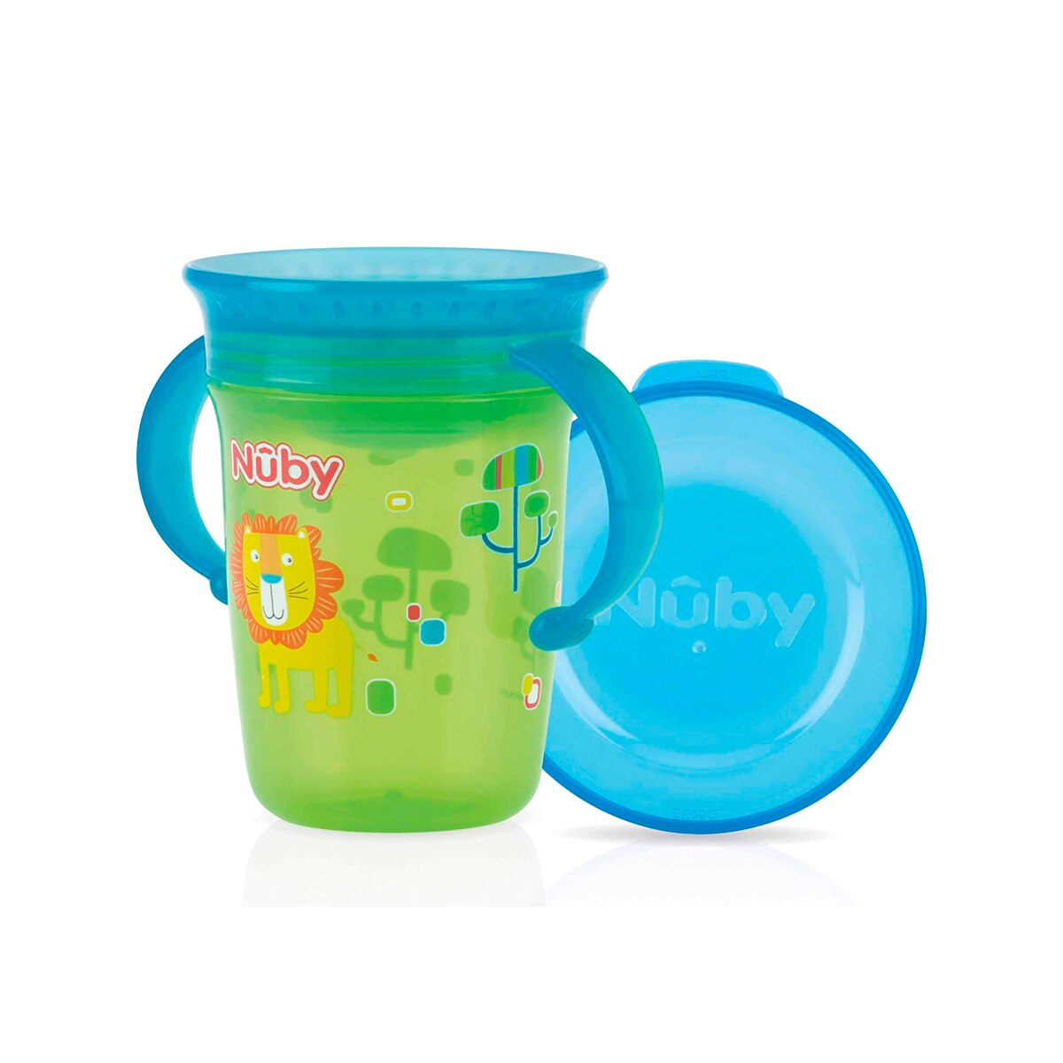 Taza mágica 360° estampada con asas Verde-5