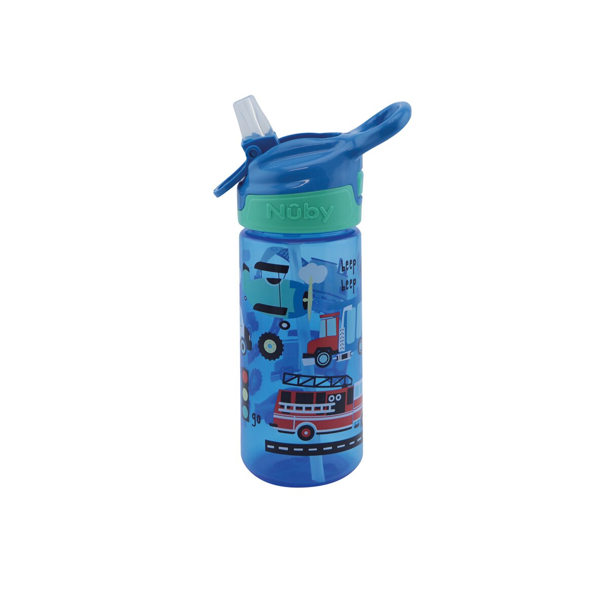 Taza  Flip-It Nuby con boquilla de silicona blanda - 540ml Azul-2