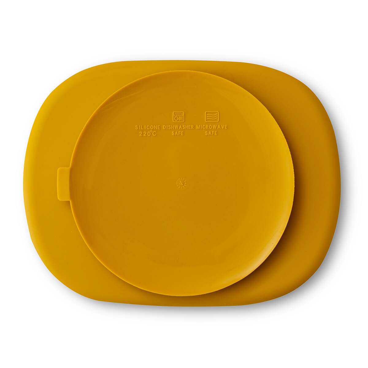 Plato con ventosa y tapadera Mostaza-4