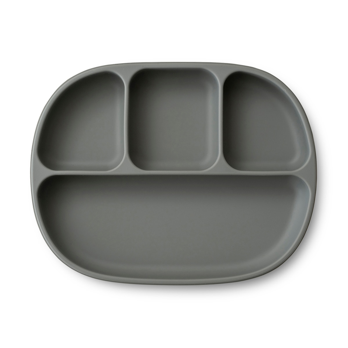 Plato con ventosa y tapadera Gris-1