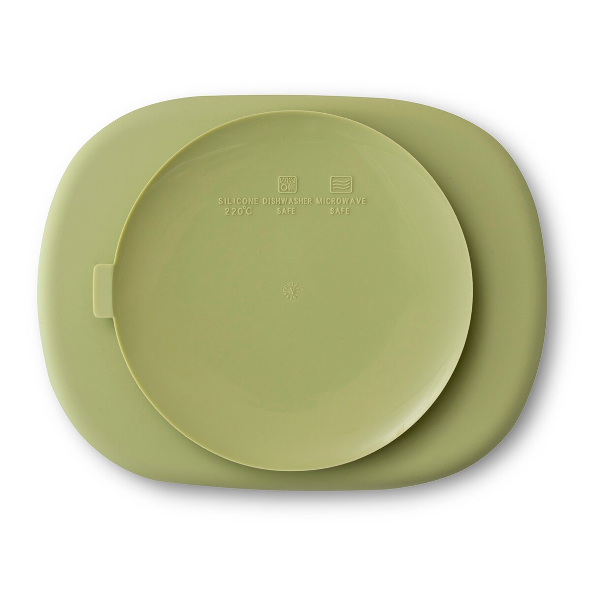 Plato con ventosa y tapadera Verde Agua-4