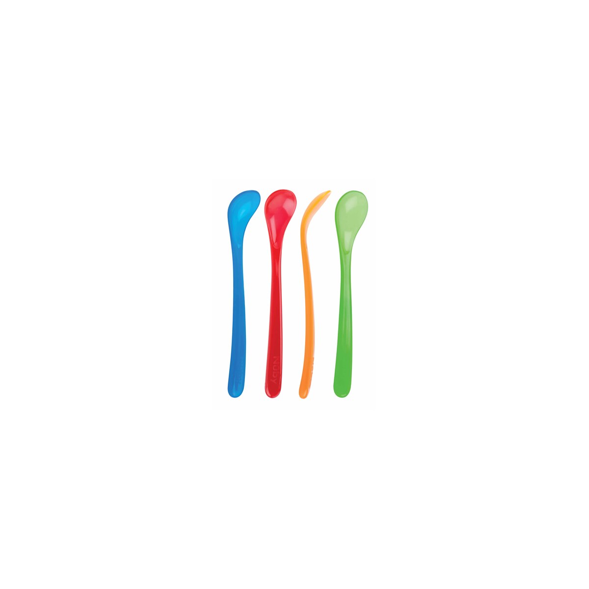 Pack de 4 Cucharas Nuby de mango largo (3 M+) multicolor Multicolor-1