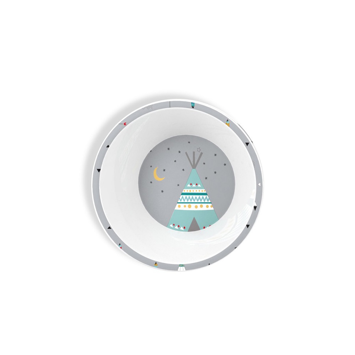 Vajilla 5 piezas Interbaby Indio gris Gris-3
