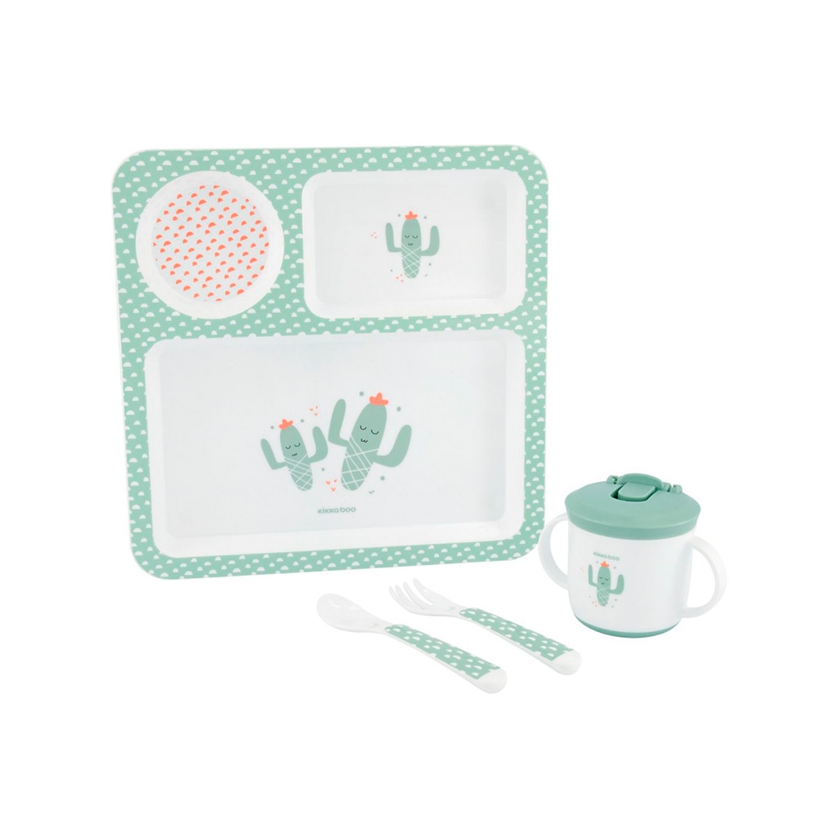 Juego de vajilla 4pcs Cactus Verde Verde-1
