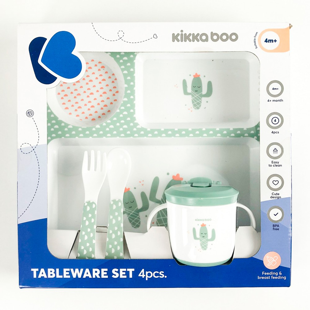 Juego de vajilla 4pcs Cactus Verde Verde-2