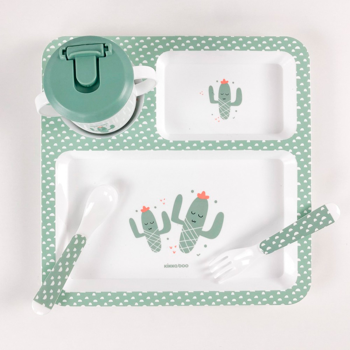 Juego de vajilla 4pcs Cactus Verde Verde-4