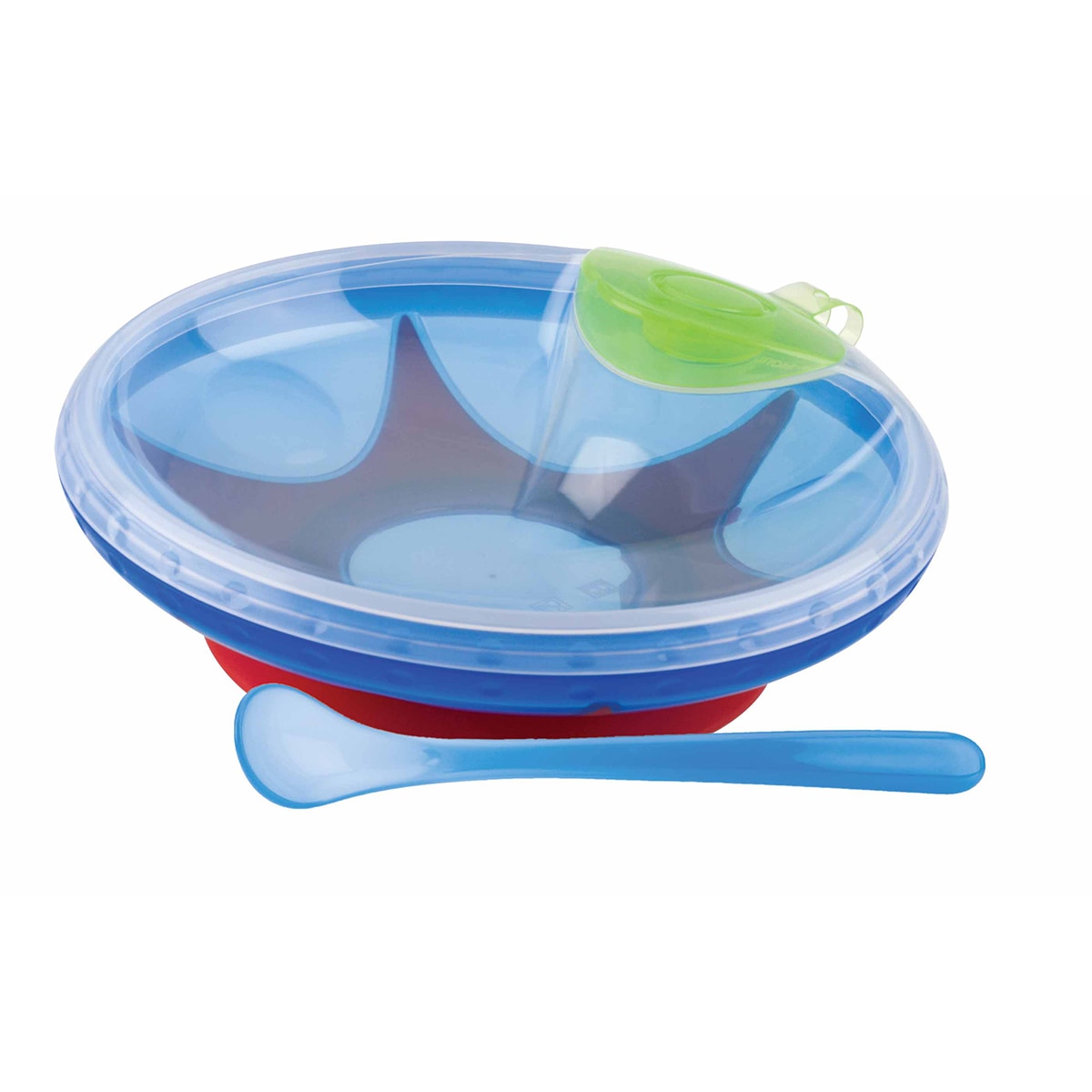 Plato para calentar con cuchara Azul-1