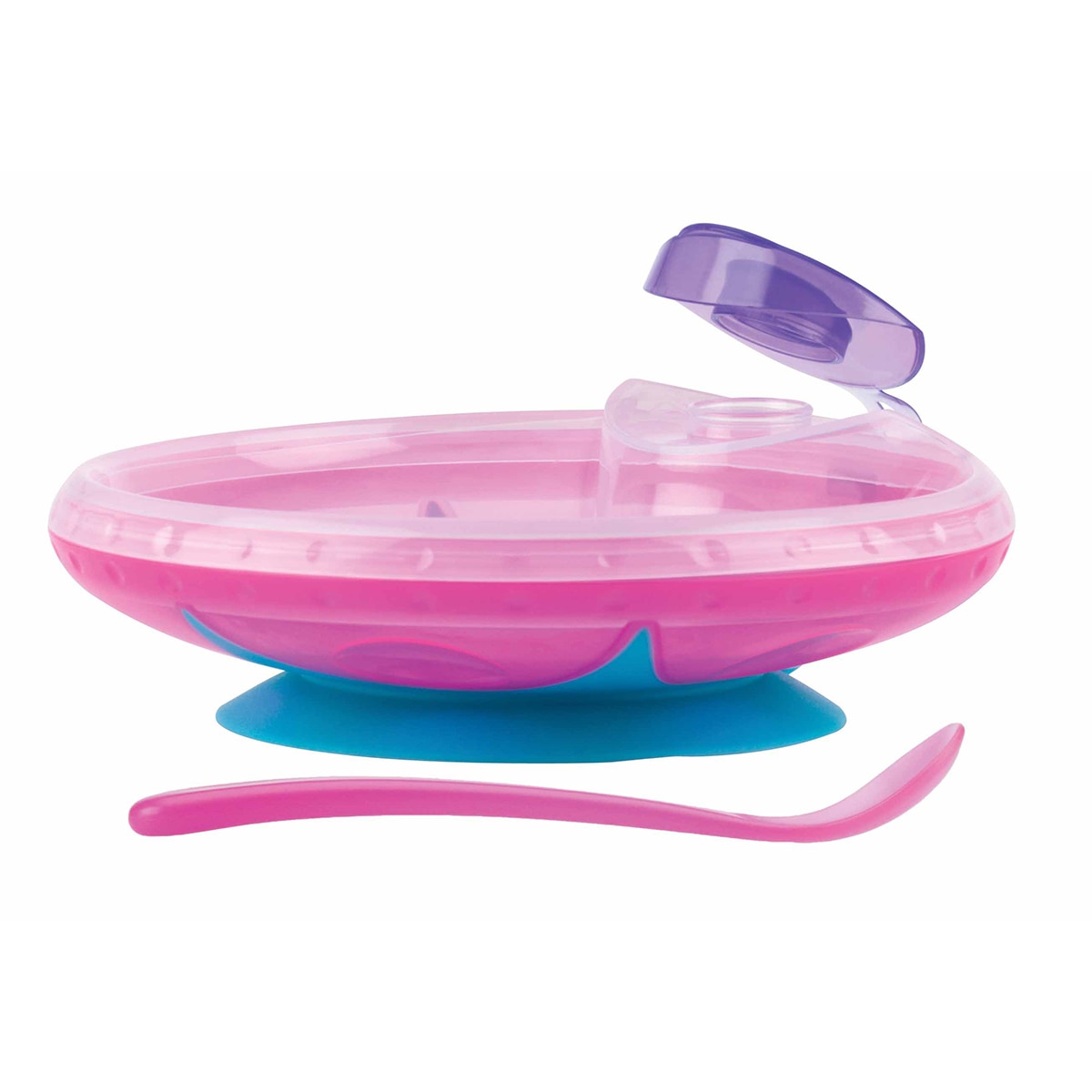 Plato para calentar con cuchara Rosa-1