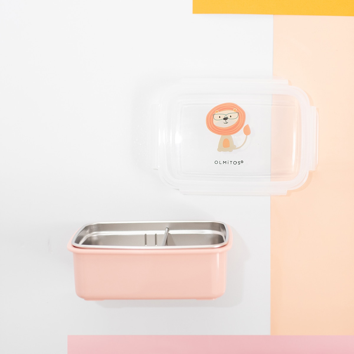 Set botella + fiambrera lion Rosa-6