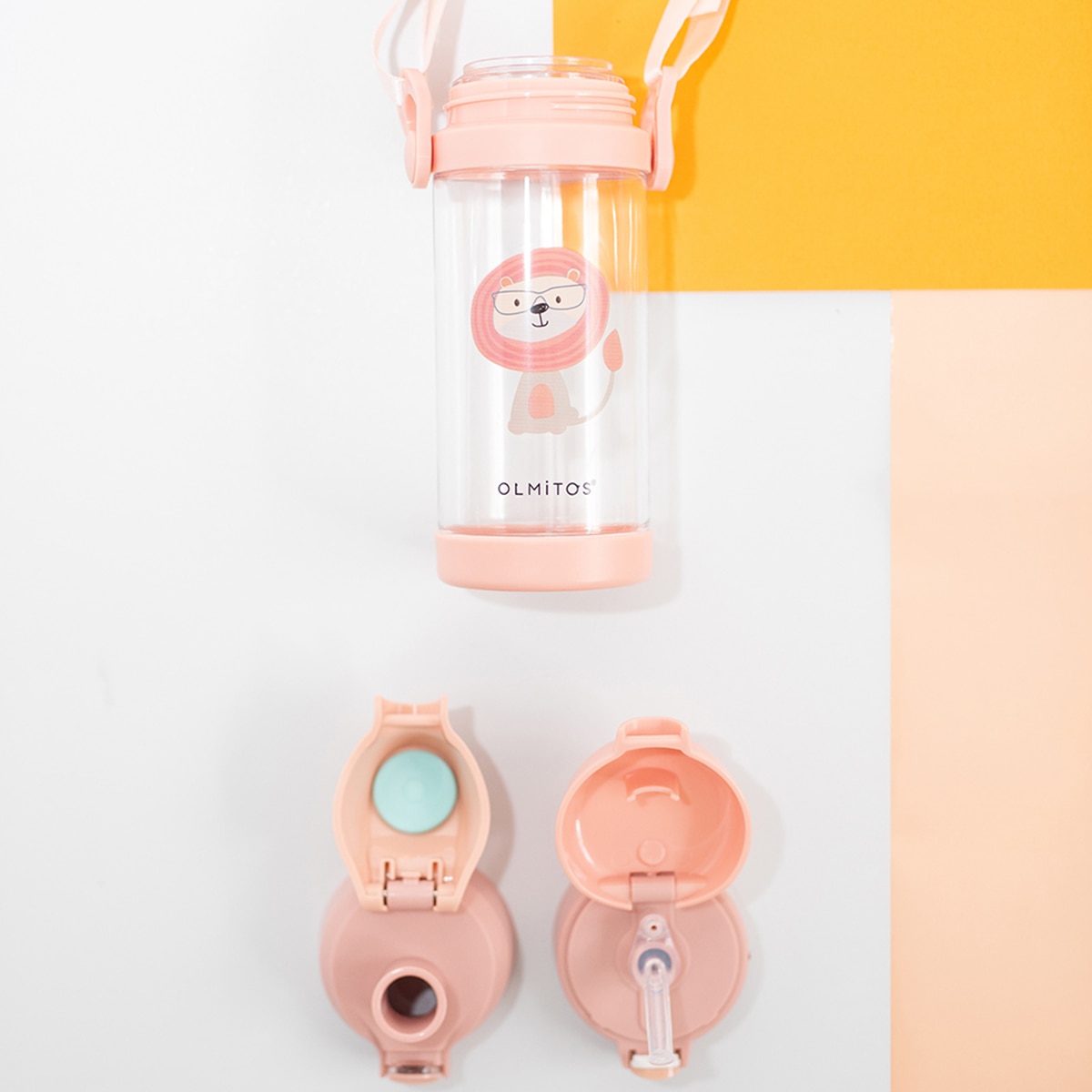 Set botella + fiambrera lion Rosa-7