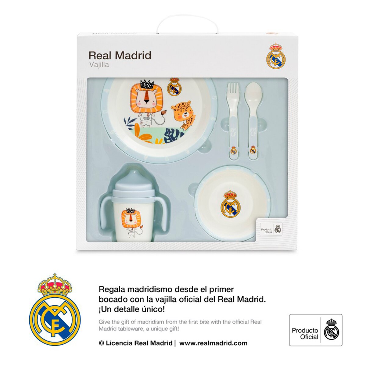 Set vajilla 5 pcs real madrid Azul-3
