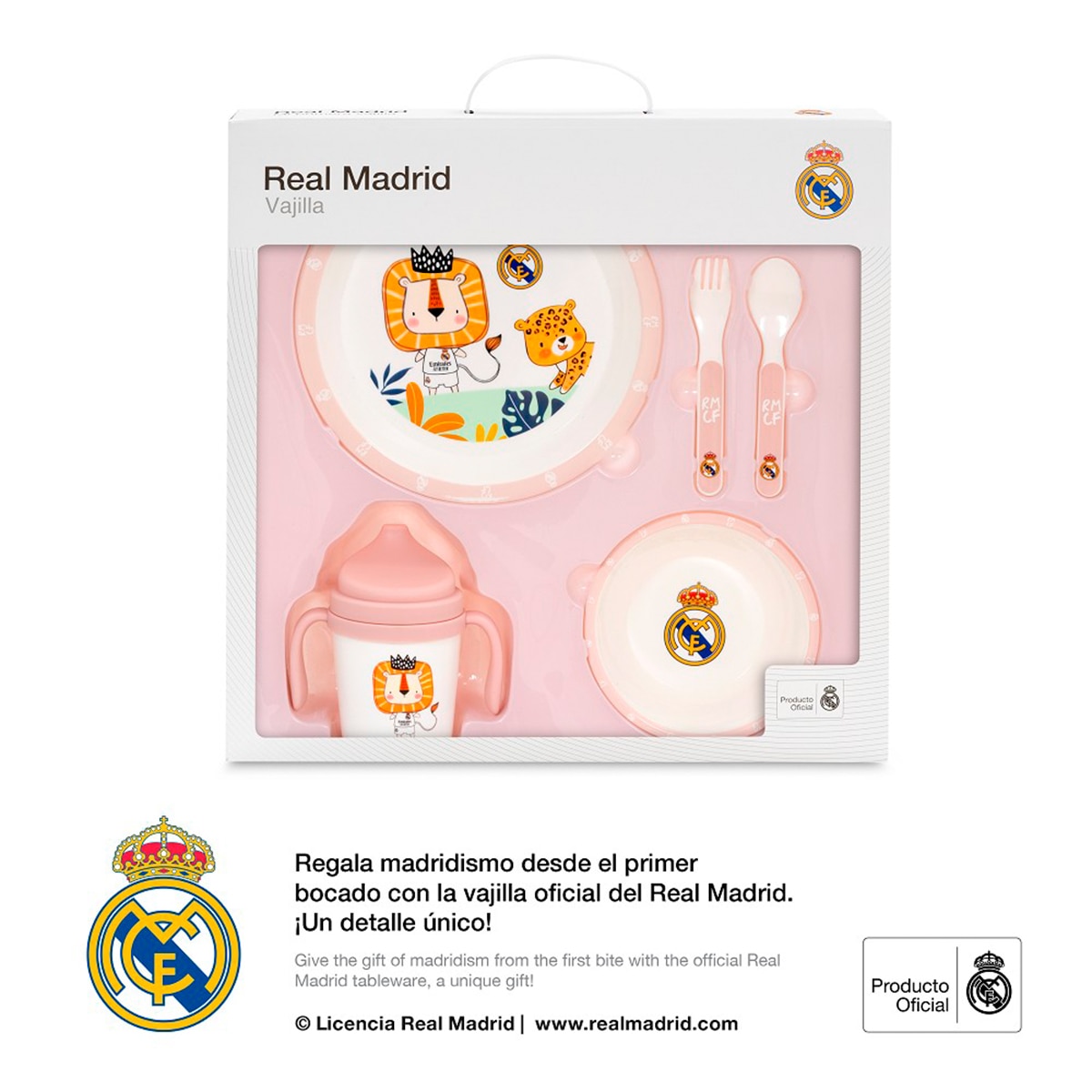 Set vajilla 5 pcs real madrid Rosa-3