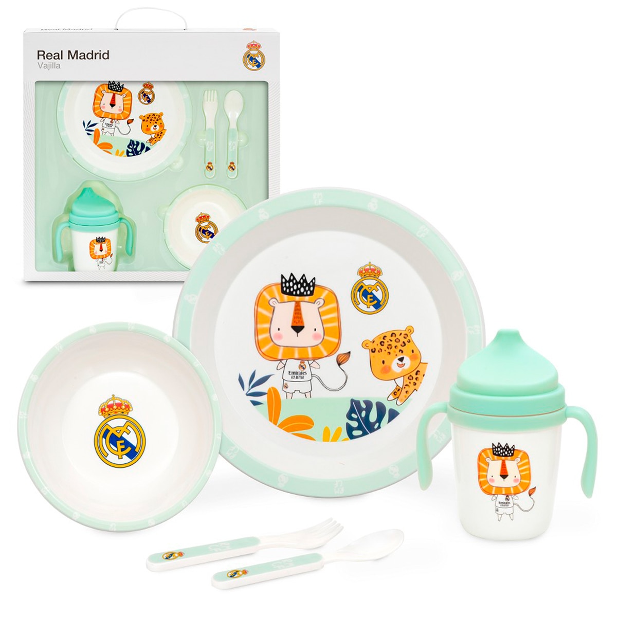 Imagen 0 de Set vajilla 5 pcs real madrid