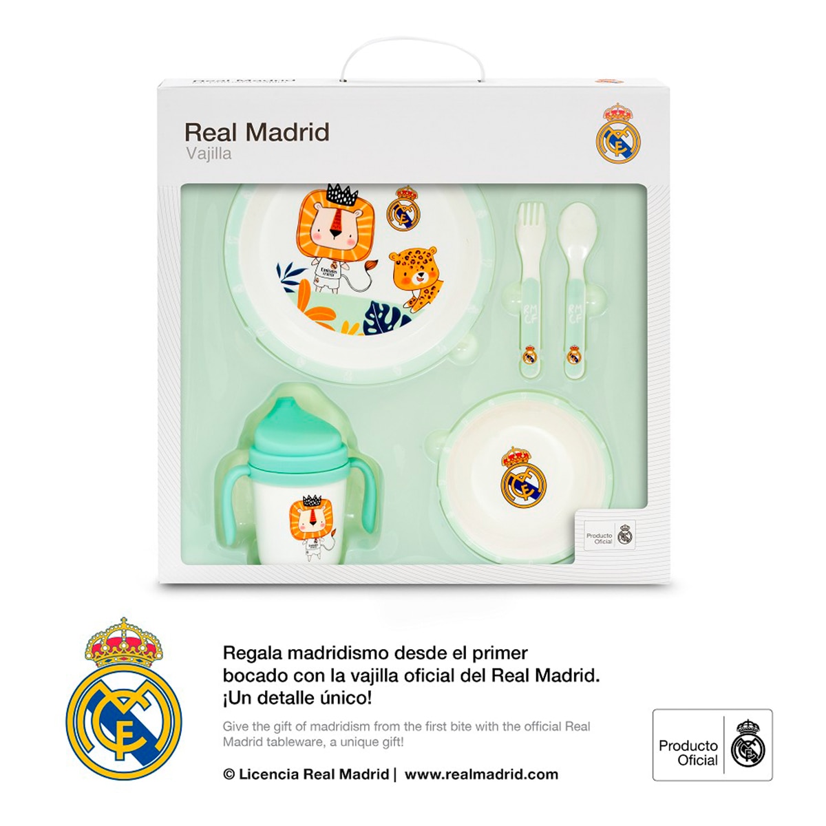 Set vajilla 5 pcs real madrid Verde-2