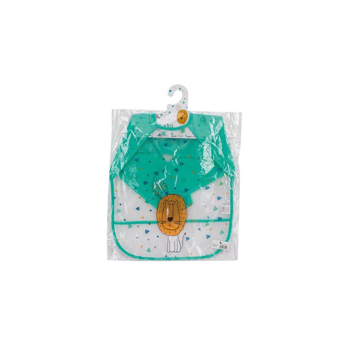Babero estampado Interbaby con mangas verde Verde-3