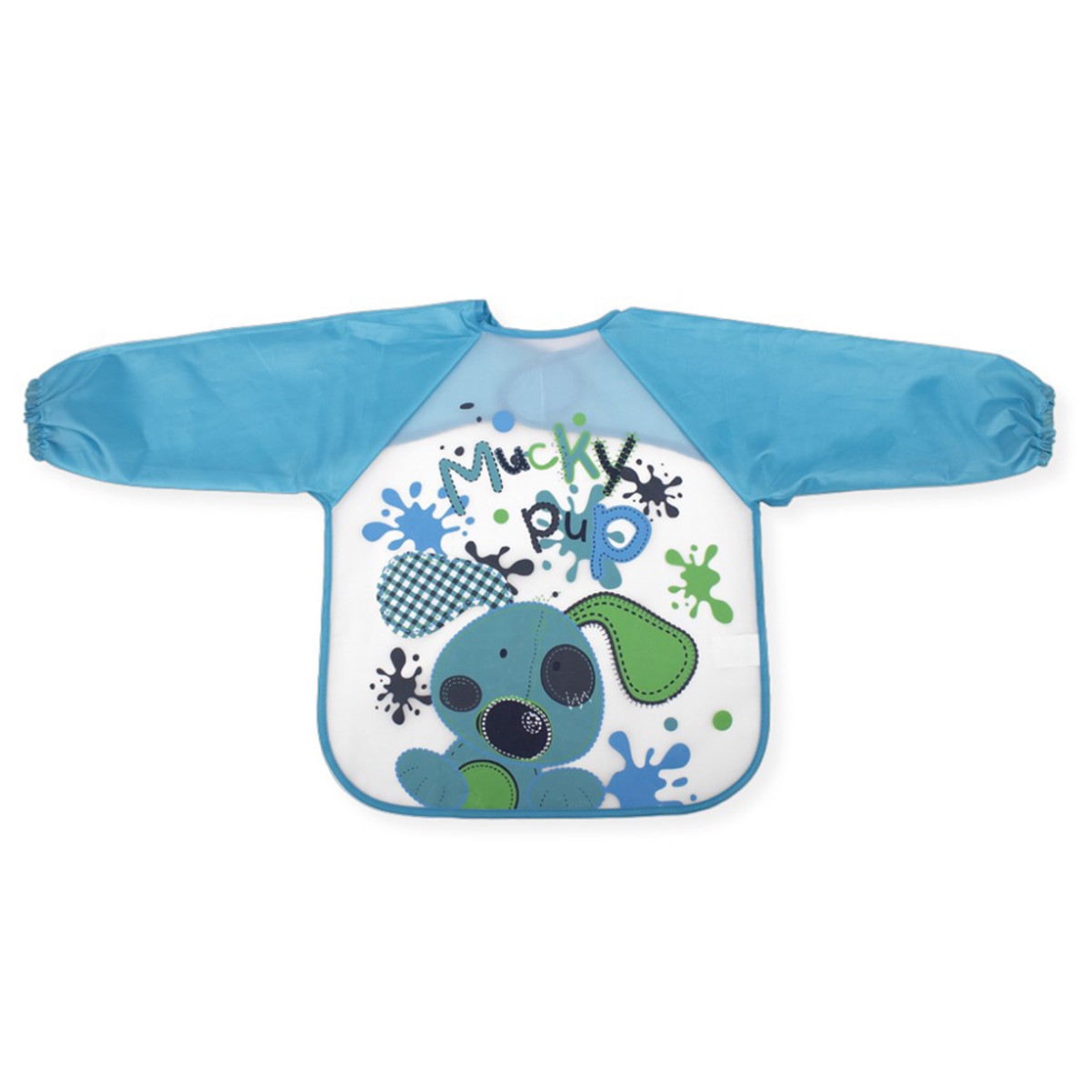 Babero con mangas Interbaby azul Azul-1