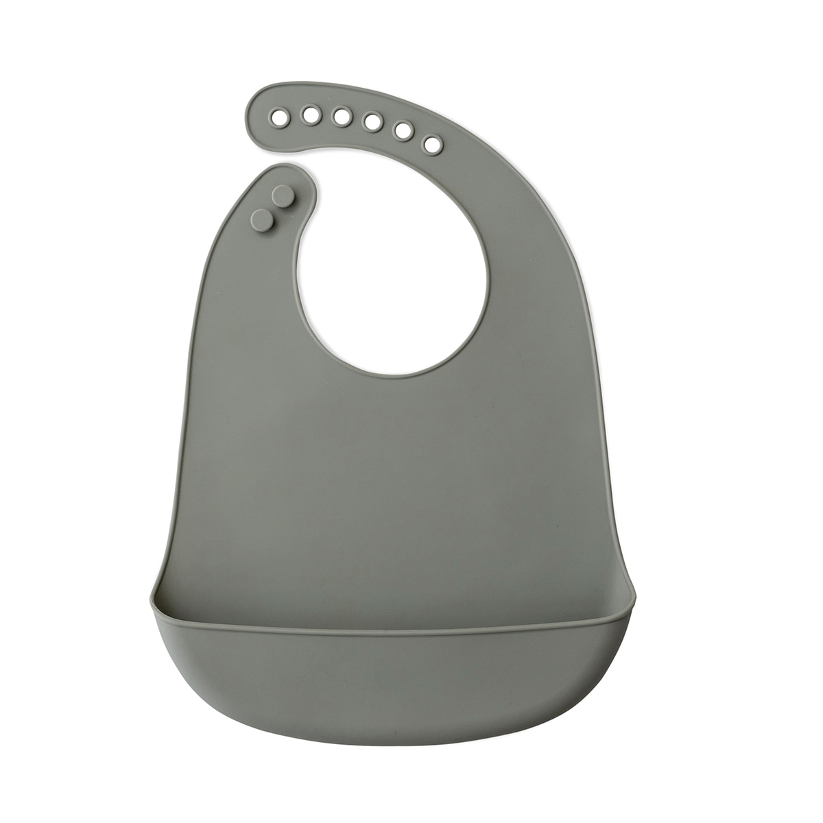Babero de silicona Gris-2