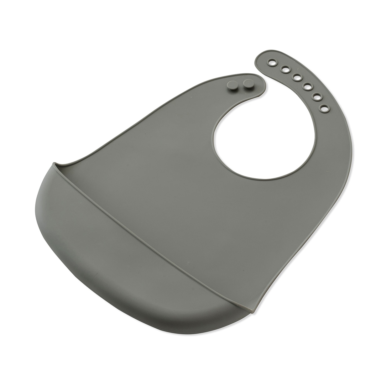 Babero de silicona Gris-3
