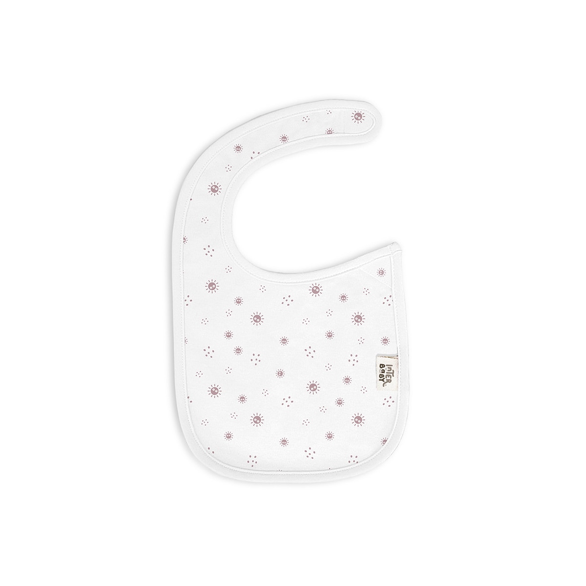 Pack 2 baberos bambú Duende Empolvado Blanco/Rosa Interbaby Blanco-3