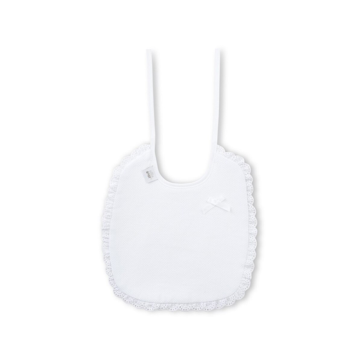 Pack 2 baberos Piqué Blanco/Gris Interbaby Blanco-2