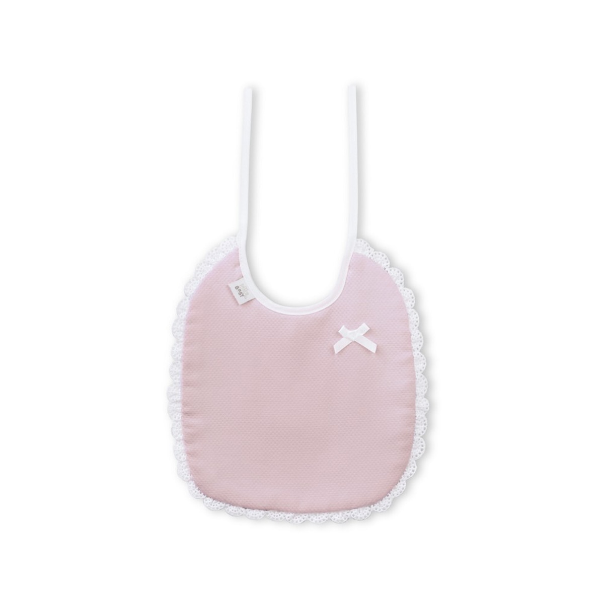 Pack 2 baberos Piqué Rosa/Gris Interbaby Rosa-2
