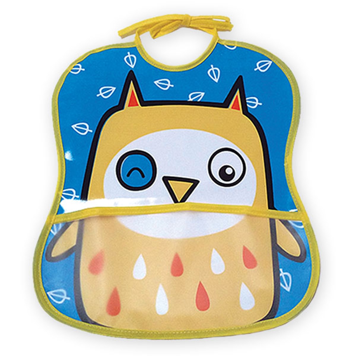 Babero con bolsillo Oso-Buho Multicolor-3