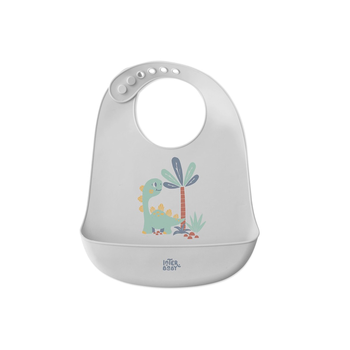 Imagen 0 de Babero silicona estampado dino