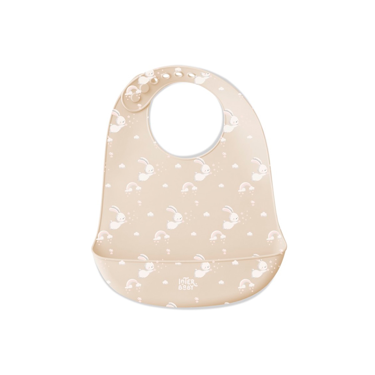 Imagen 0 de Babero silicona estampado conejitos