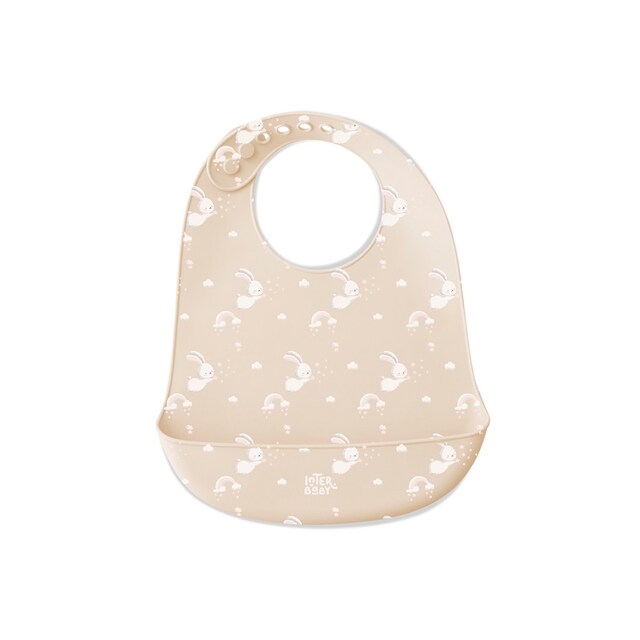 Imagen 0 de Babero silicona estampado conejitos