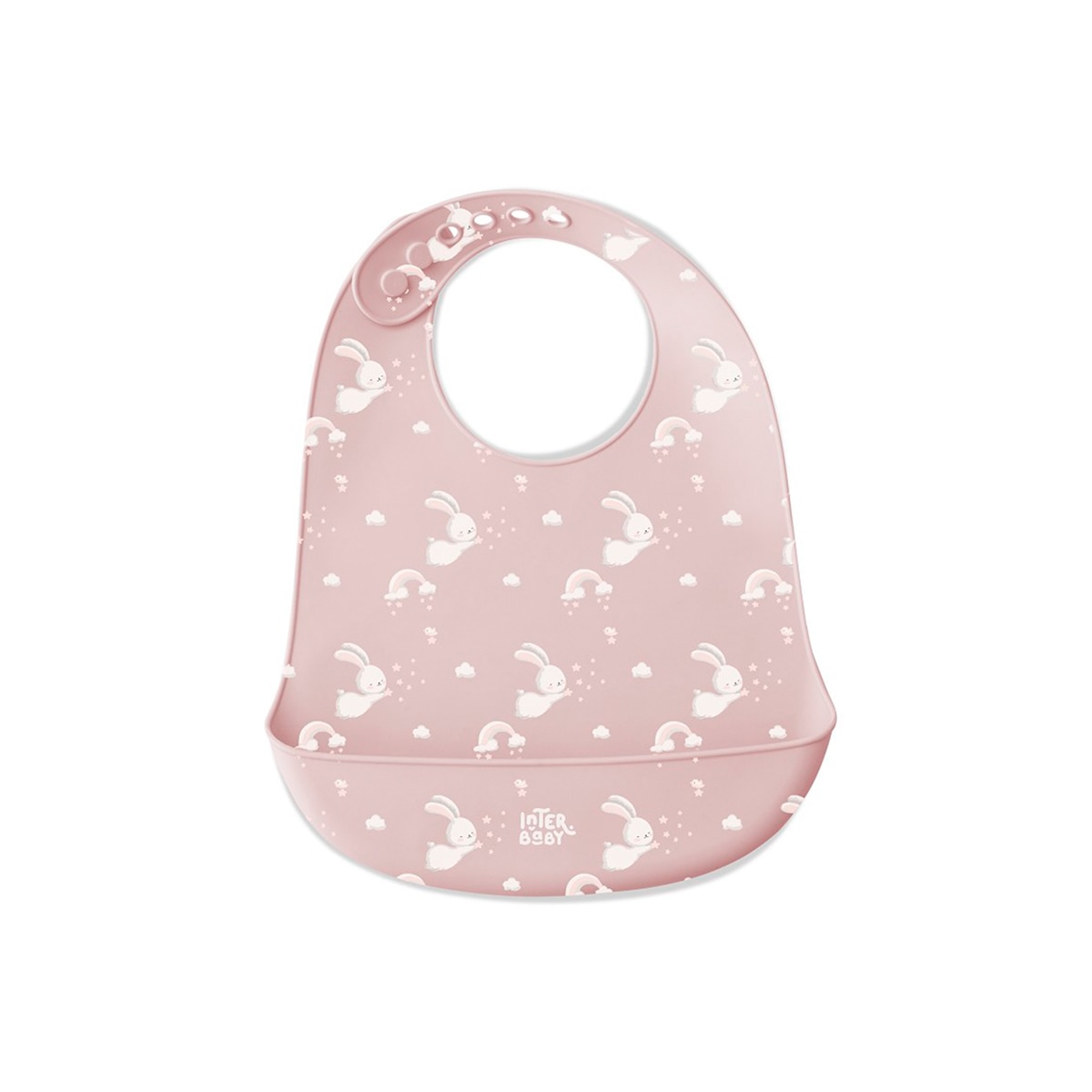 Imagen 0 de Babero silicona estampado conejitos