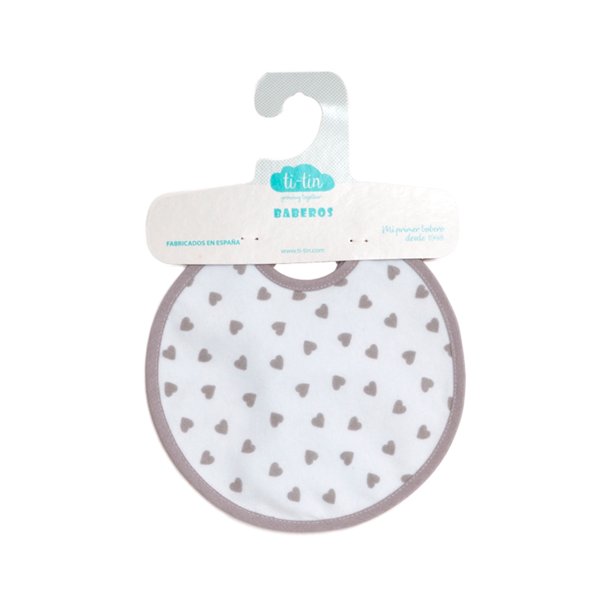 Imagen 0 de Babero recién nacido impermeable corazones