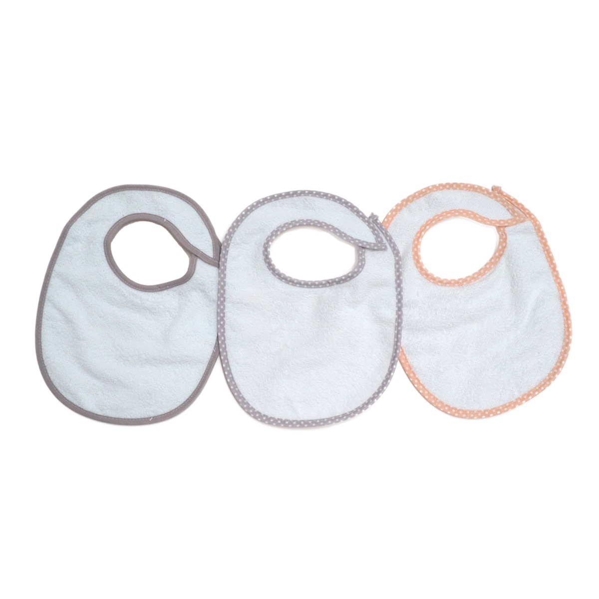 Imagen 0 de Pack de 3 baberos de 0 a 6 meses cierre velcro