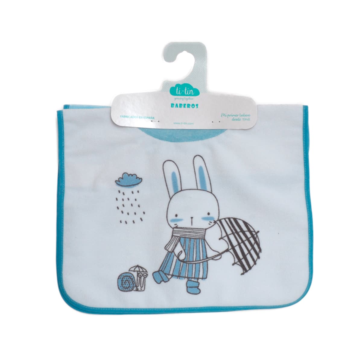 Pack de 2 baberos impermeables estampados de 6 a 12 meses Azul-4