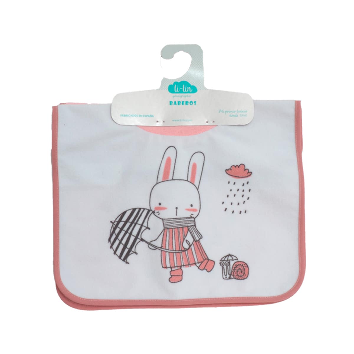 Pack de 2 baberos impermeables estampados de 6 a 12 meses Rosa-4