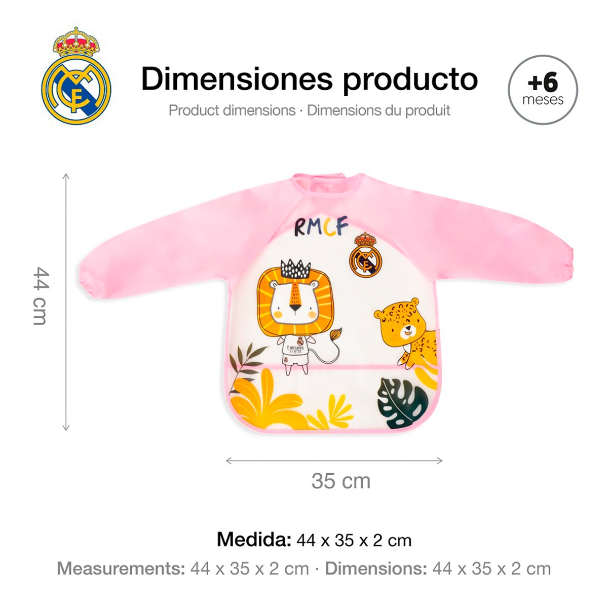 Babero mangas real madrid Rosa-2