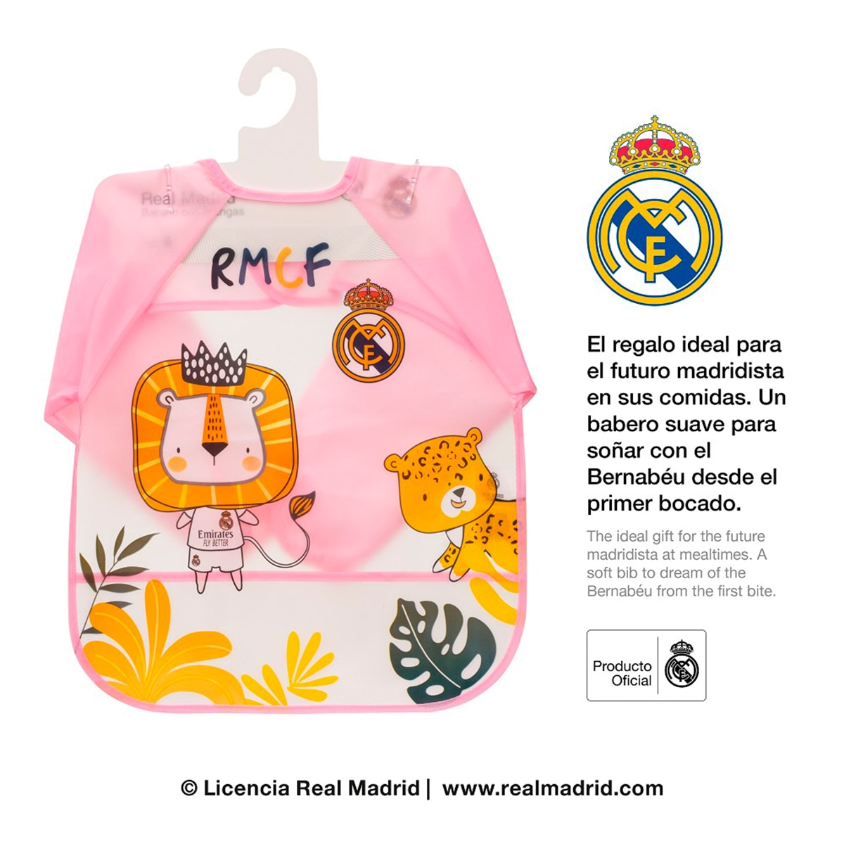Babero mangas real madrid Rosa-6