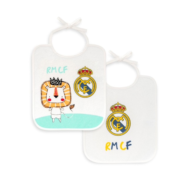 Imagen 0 de Pack2 babero rizo plastificado cuadrado real madrid leon emirates