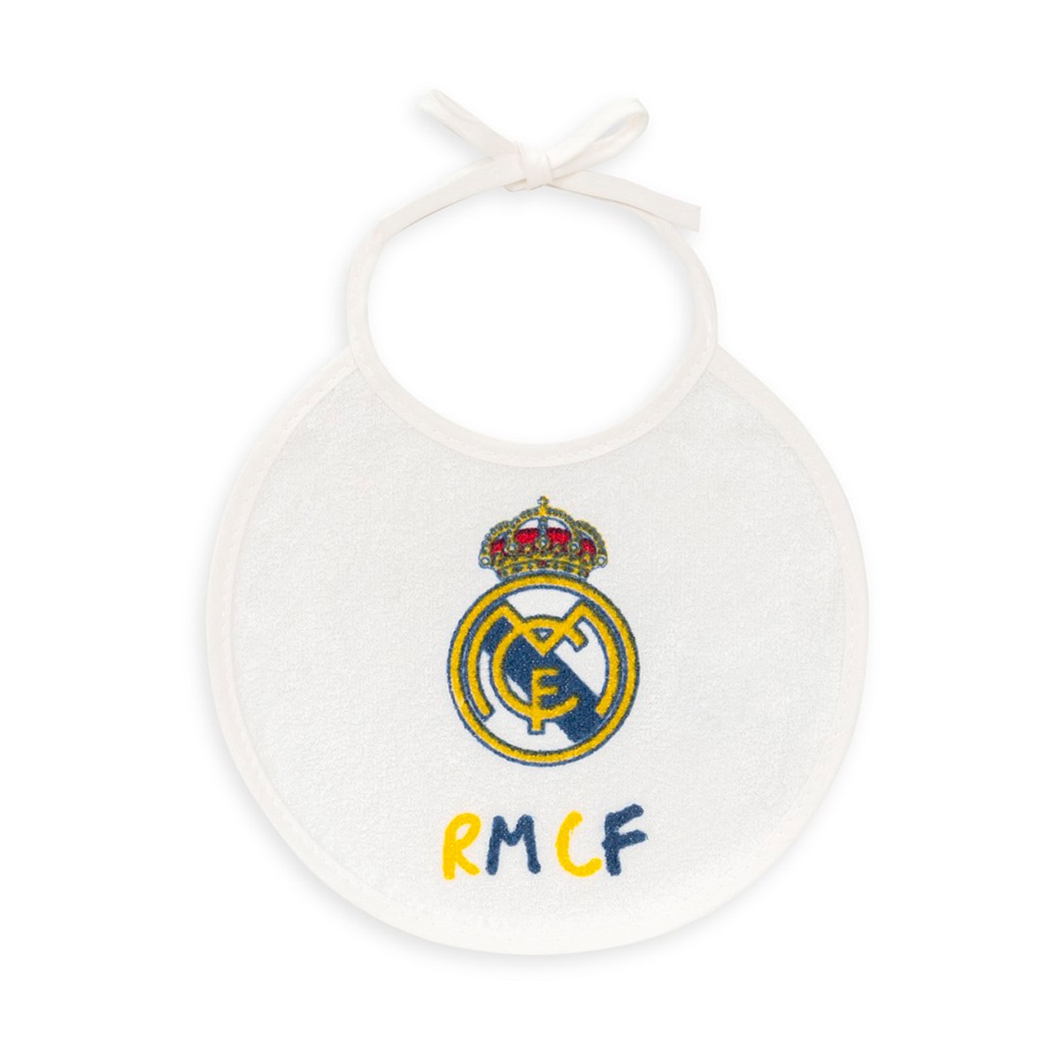 Pack2 babero rizo plastificado cuadrado real madrid leon emirates Blanco-3