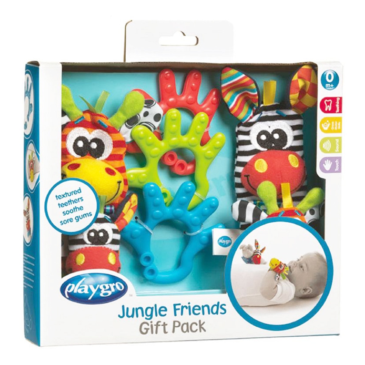 Set pies y manos + mordedor Playgro Jungle Friends Multicolor-1