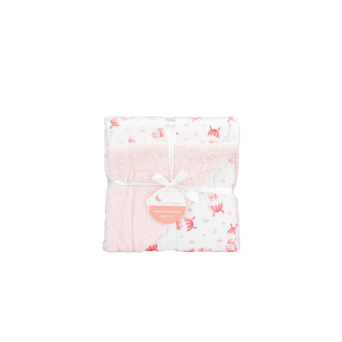 Manta Interbaby con borreguillo paracaidista rosa Rosa-2