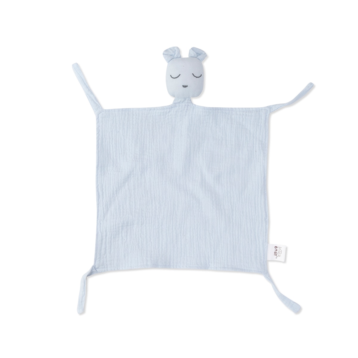 Set Dou Dou + bandana + mordedor Oso  Azul Grisáceo Interbaby Azul-5