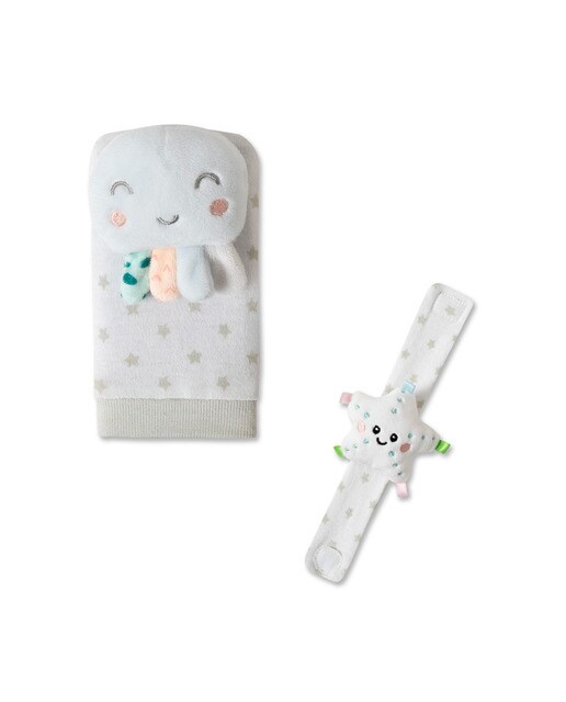 Set de peucos y muñequeras Sonajero pulpo Multicolor-3