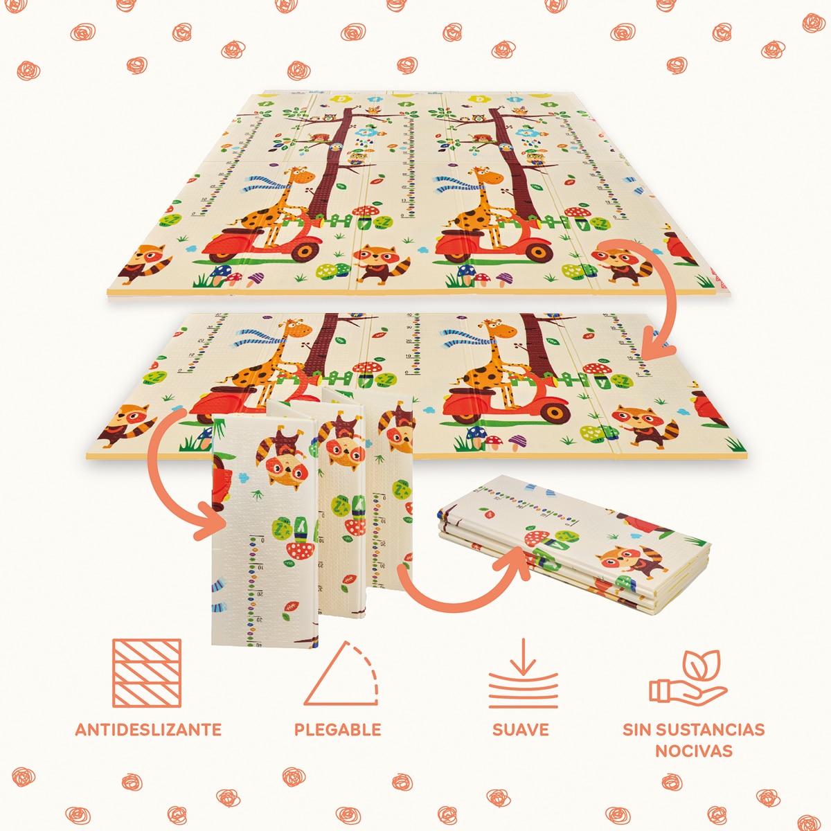 Alfombra de juegosTrendy 180x200x1 Multicolor-7