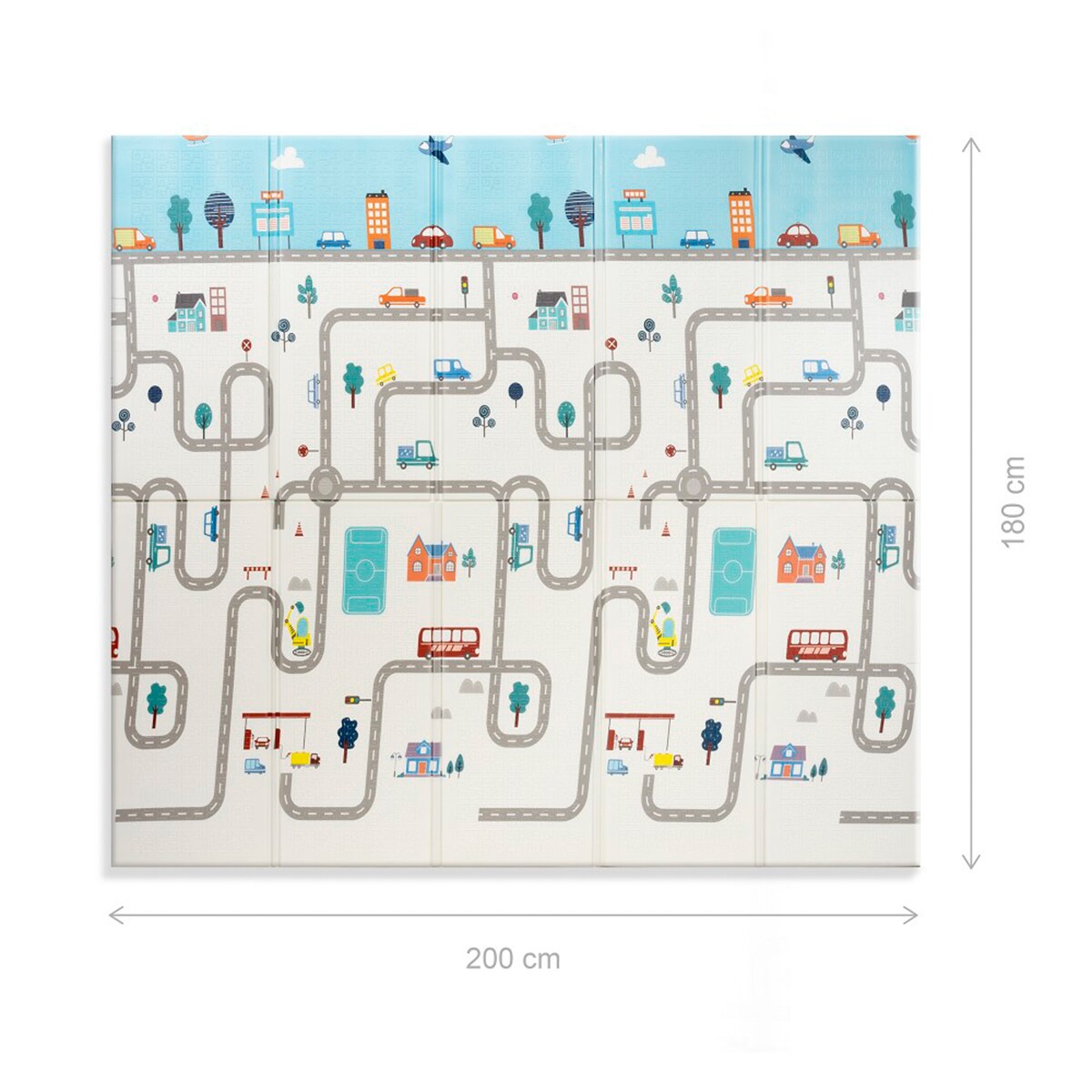 Alfombra de juegos reversible coches Multicolor-2