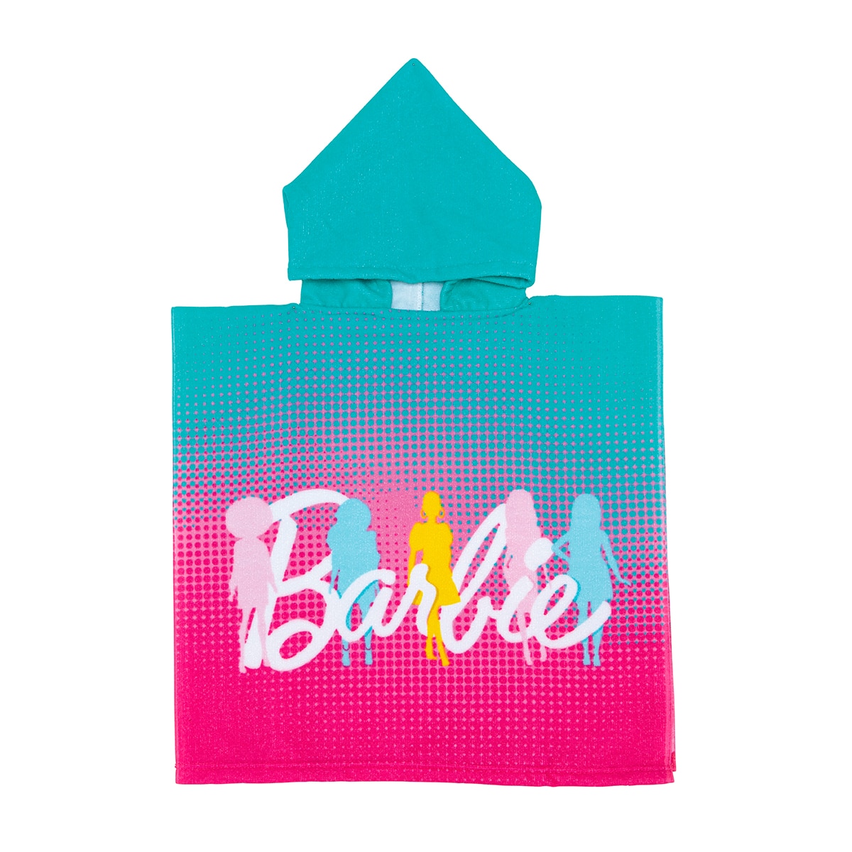 Poncho playa microfibra barbie Rosa-2