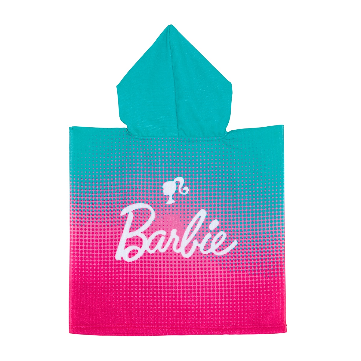 Poncho playa microfibra barbie Rosa-3