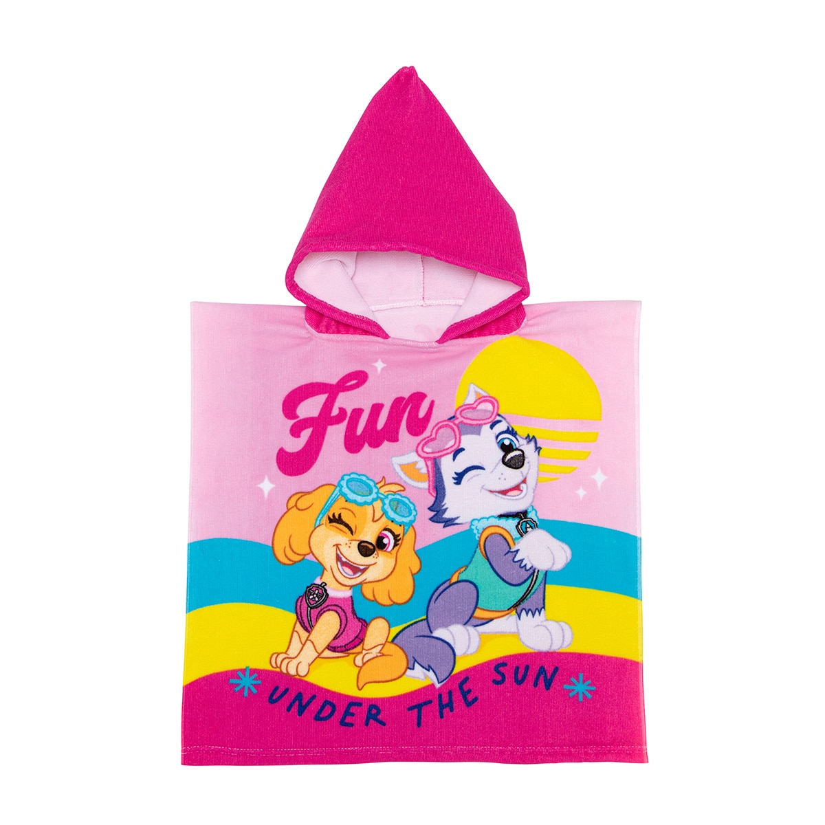 Poncho microfibra paw patrol Rosa-2